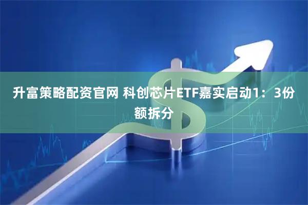 升富策略配资官网 科创芯片ETF嘉实启动1：3份额拆分