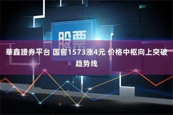 華鑫證券平台 国窖1573涨4元 价格中枢向上突破趋势线